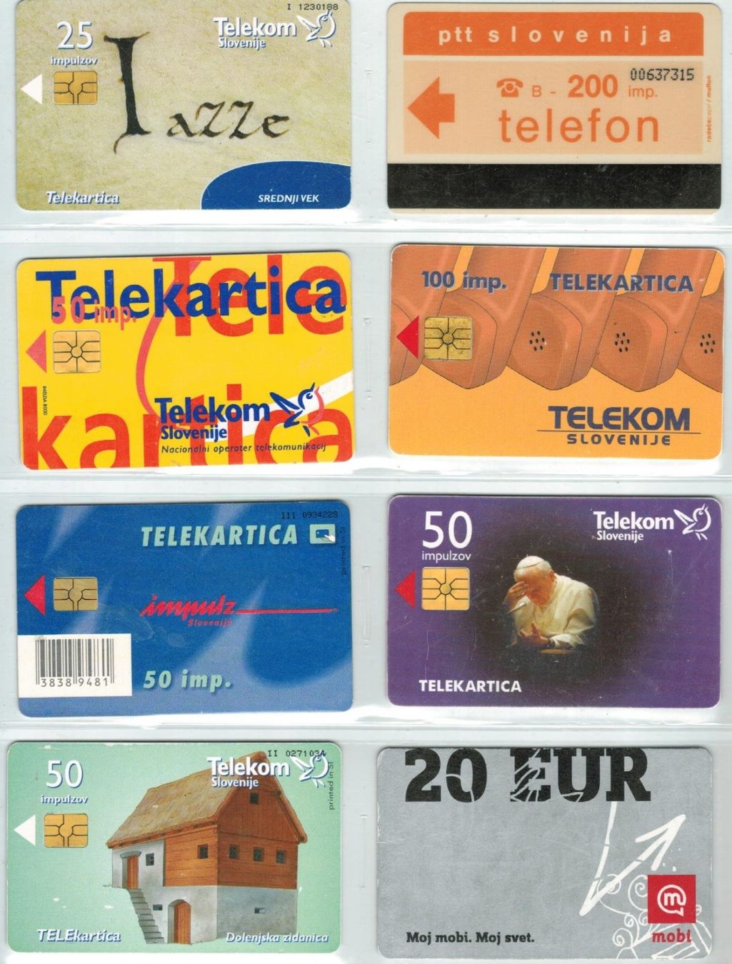 Cartes de téléphone: 8 Telefonkarten Slowenien – D'occasion à Zürich par tol_b7c7