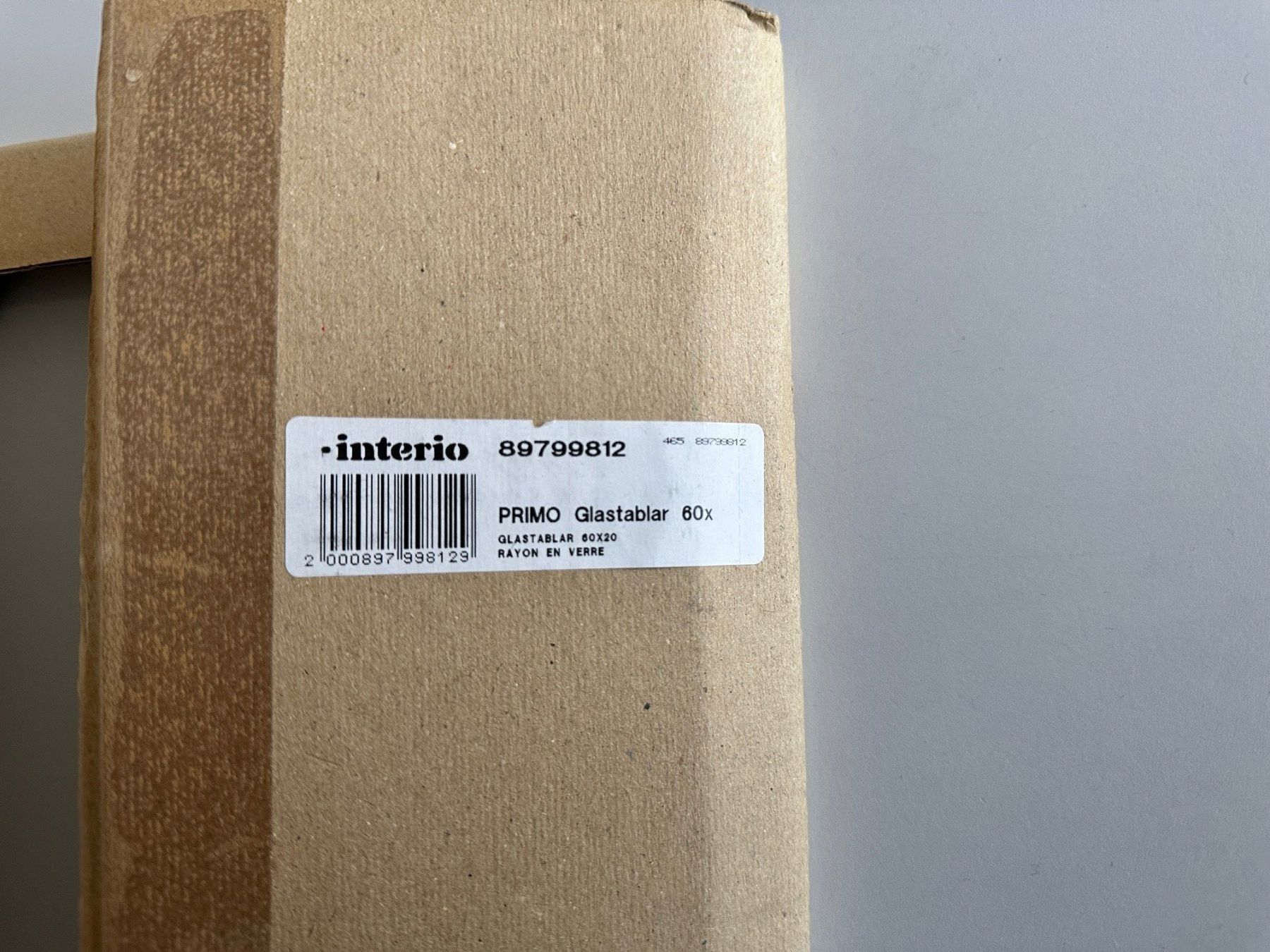 Scaffali: Glastablar 60 x 20 cm mit passender Wandschiene – Nuovo e nell'imballaggio originale da Luzern venduto da Transaction