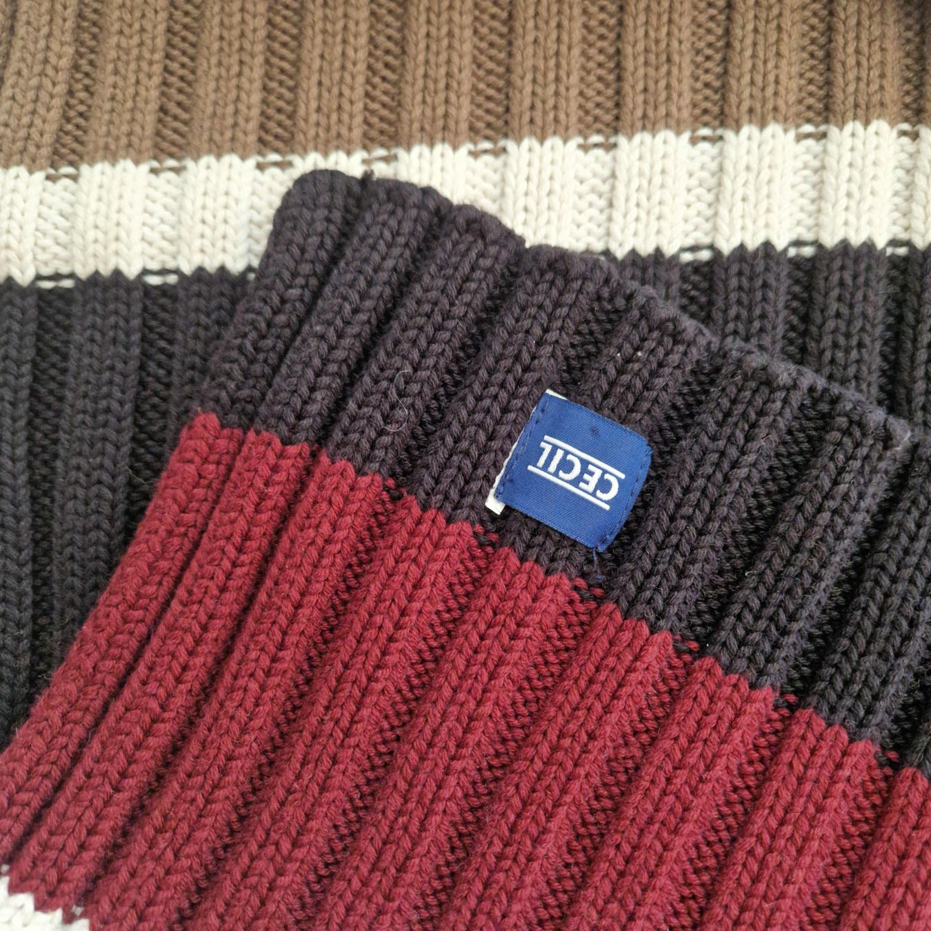 Cecil Foulards, Tücher & Schals: CECIL dicker Rippstrick Schal herbstliches Colour Blocking – Neu und originalverpackt aus Zürich von Family_Team-AG47-ZTB 5