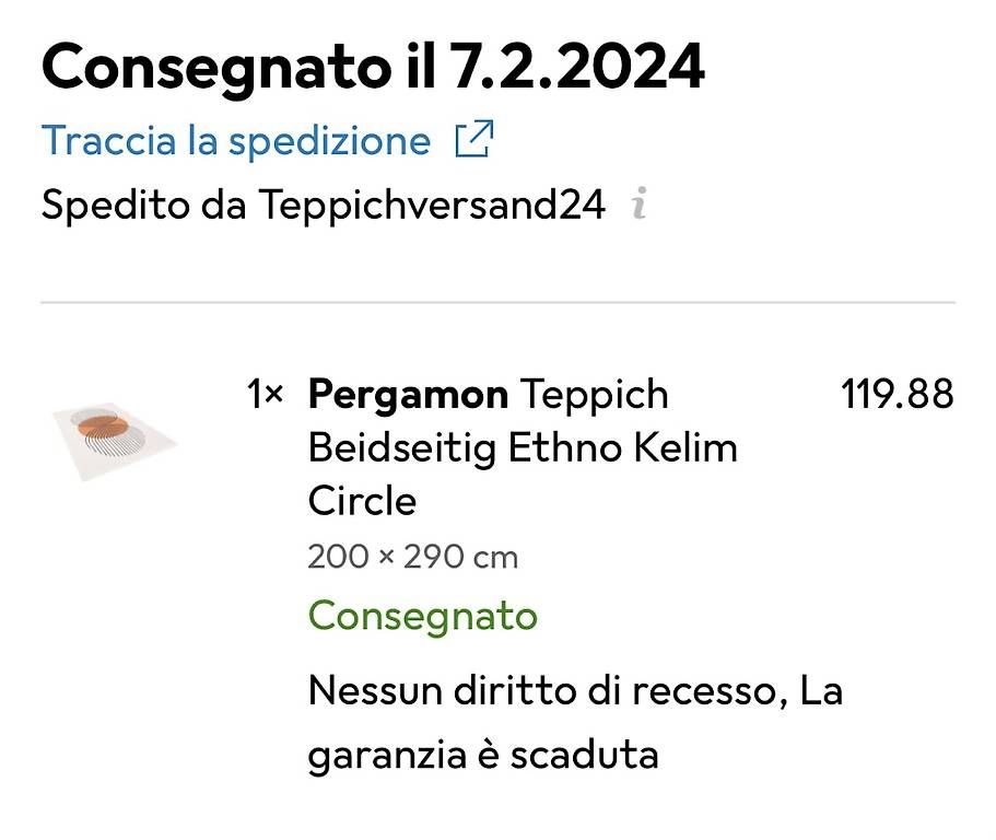 Tappeti: Tappeto in cotone double face 200x290 – Usato da Tenero venduto da chi_7y8t 4