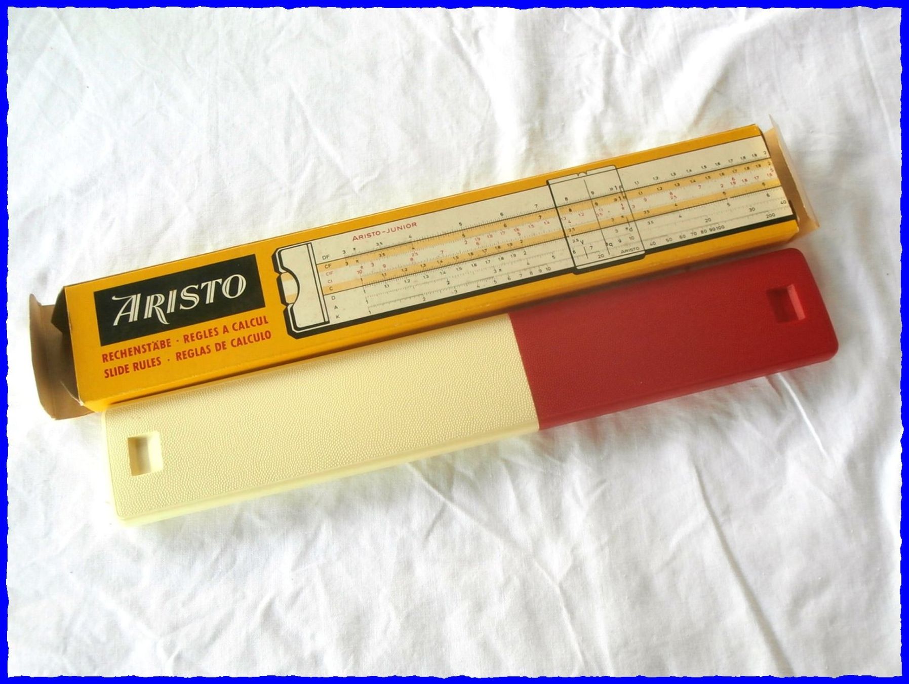 Calcolatrici tascabili: RECHENSCHIEBER ARISTO - Commerz - Junior "0907" - mit Box – Usato da Worblaufen venduto da Re_mo81