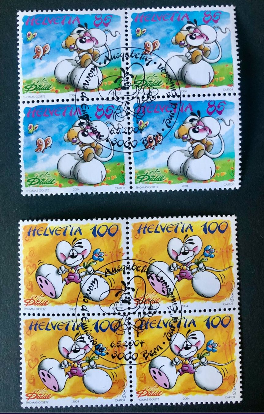 Tutti i francobolli: Viererblock Nr.1125/1126 mit Stempel Bern 2004 – Usato da Aarau venduto da Billa007