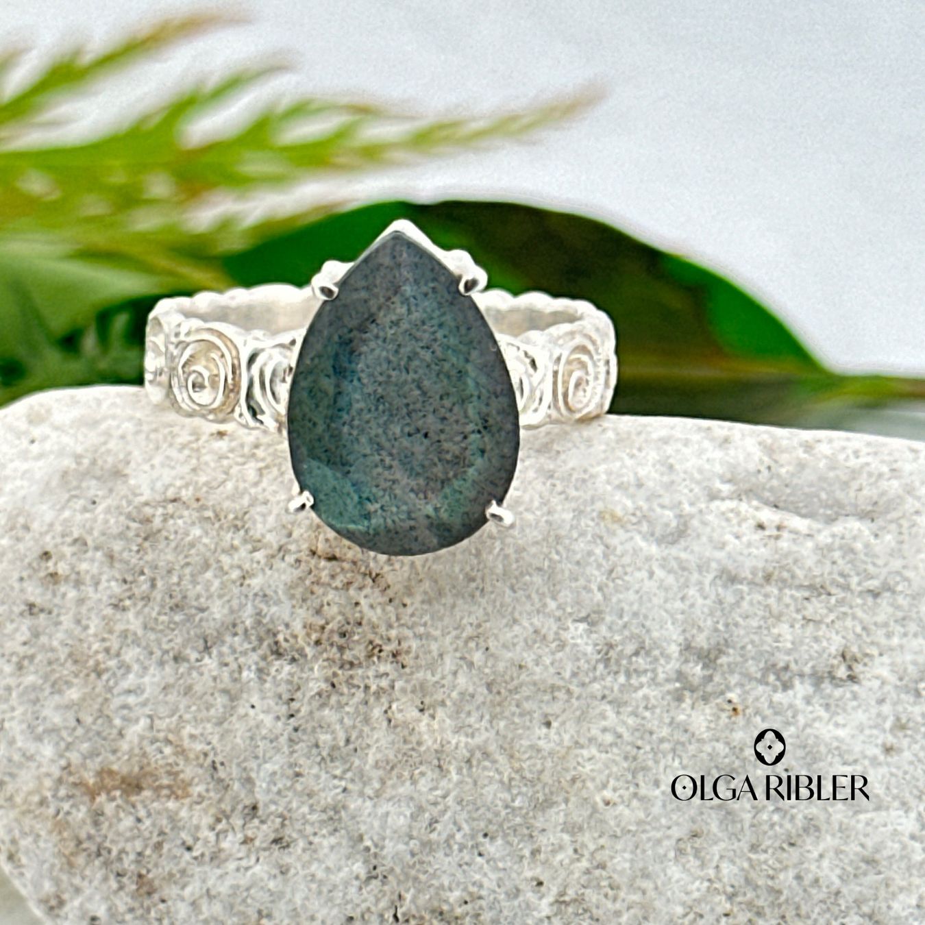 Olga Ribler Anelli: Unikate Labradorite Ring  -  Sterling Silber 925 – Nuovo (secondo la descrizione) da Luzern venduto da Schmuckoutlet 7