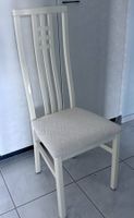 6 Stühle weiss mit Stoff Sitz