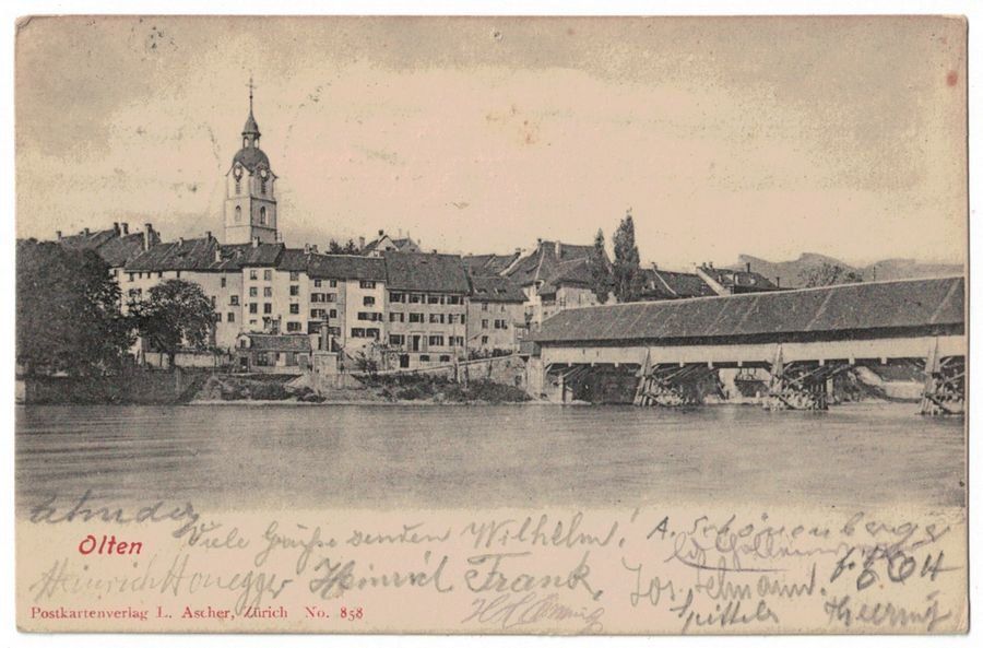 Cartoline postali: Olten, gelaufen 1905 – Usato da Frauenfeld venduto da POML