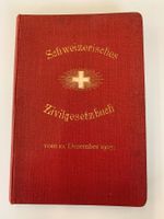 Buch , Schweizerisches Zivilgesetzbuch vom 10. Dezember 1907