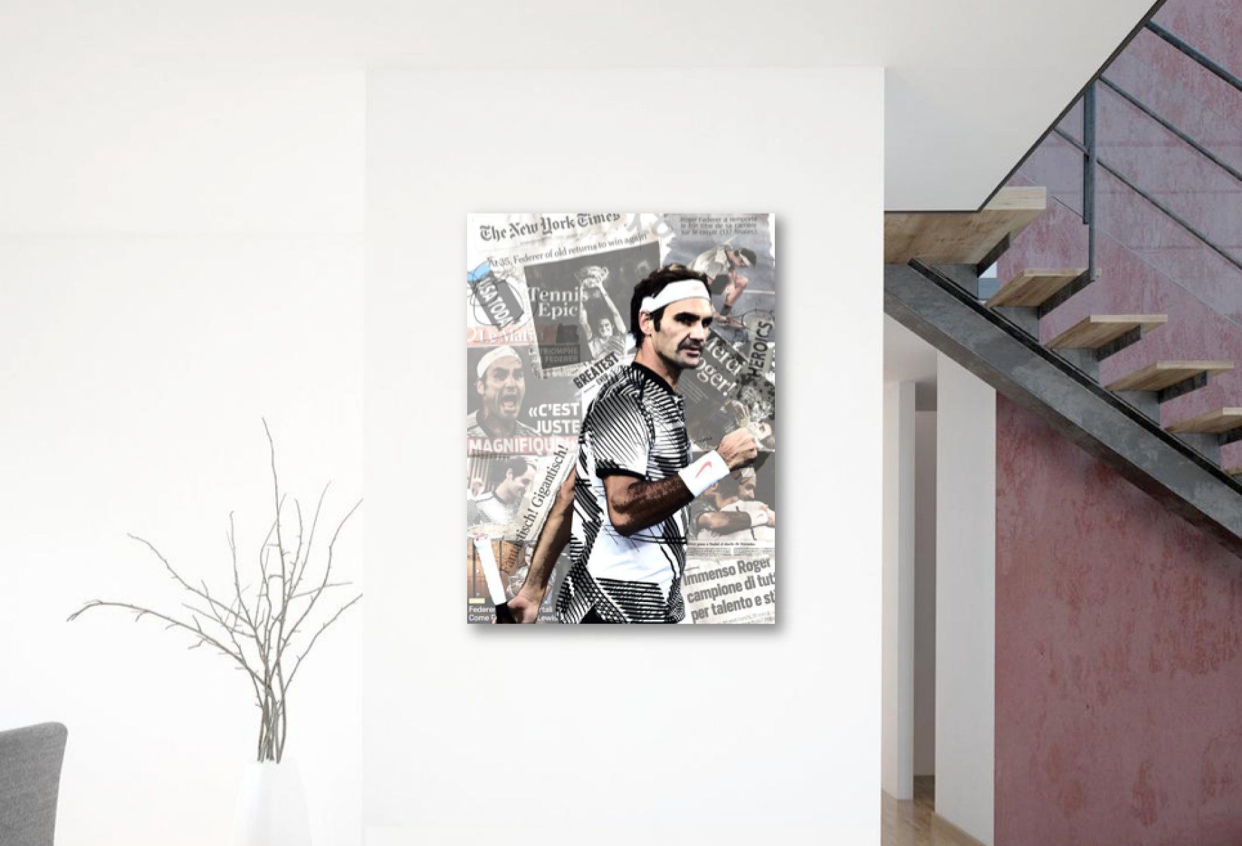 Foto & Immagini: Roger Federer Pop Art Newspaper Headlines Maestro Kunst Bild – Nuovo (secondo la descrizione) da St. Niklausen LU venduto da Stefan_Bammert_Art 1