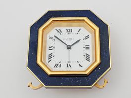 CARTIER Tischuhr Mechanisch Lapis Art Déco