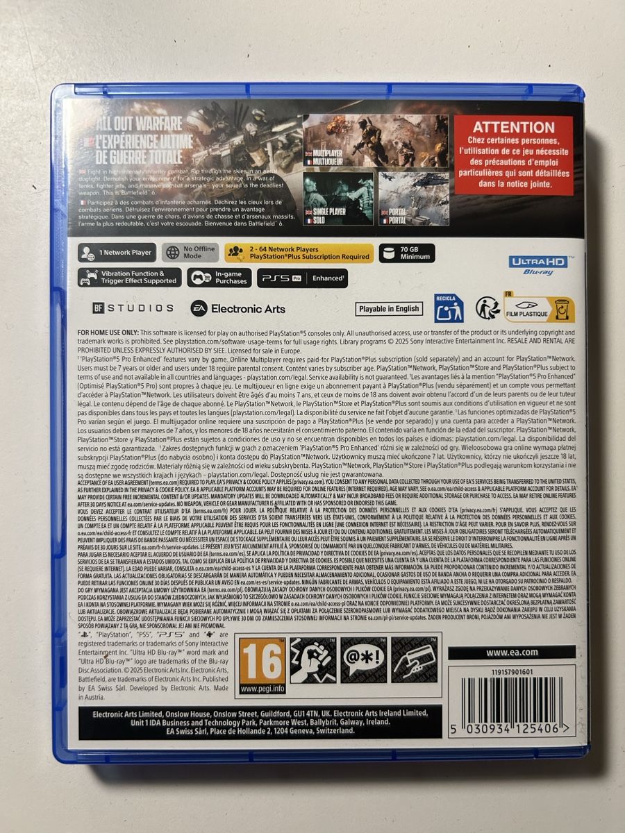 Giochi: Battlefield 6, PS5, état irréprochable. – Nuovo (secondo la descrizione) da Biel/Bienne venduto da Djemel-Boughrassa 1