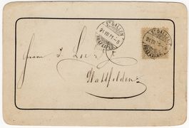 GLATTFELDEN Fingerhutstempel auf Drucksache von ST. GALLEN