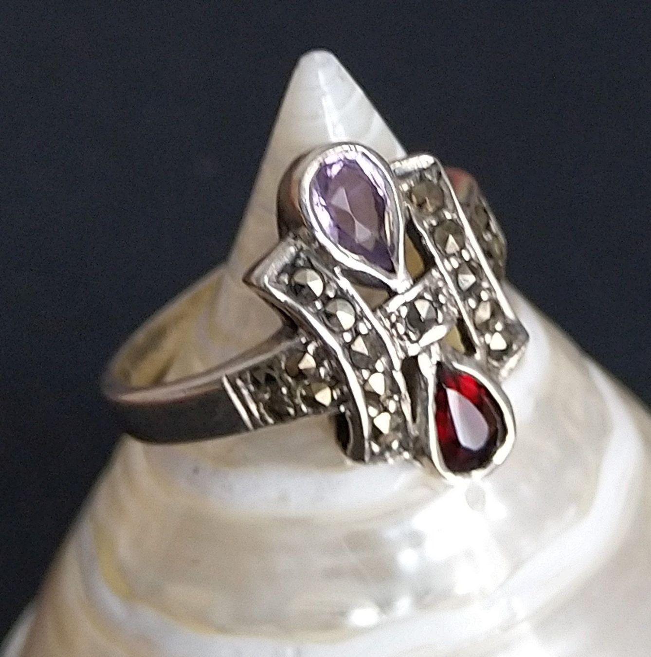 Anelli: RING IN 925 SILBER MIT MARKASITEN – Usato da Romanshorn venduto da BoutiqueA 1