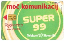 Telefonkarte Slowenien Chip-172 Super 99 grün