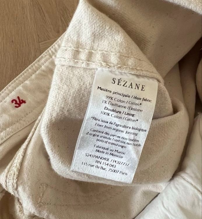 Sezane Jeans: Sézane Le Crop Jeans Ecru Meliert – Nuovo (secondo la descrizione) da Zürich venduto da LovedTwice 2