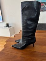 Elegante Lederstiefel, schwarz, Gr. 40