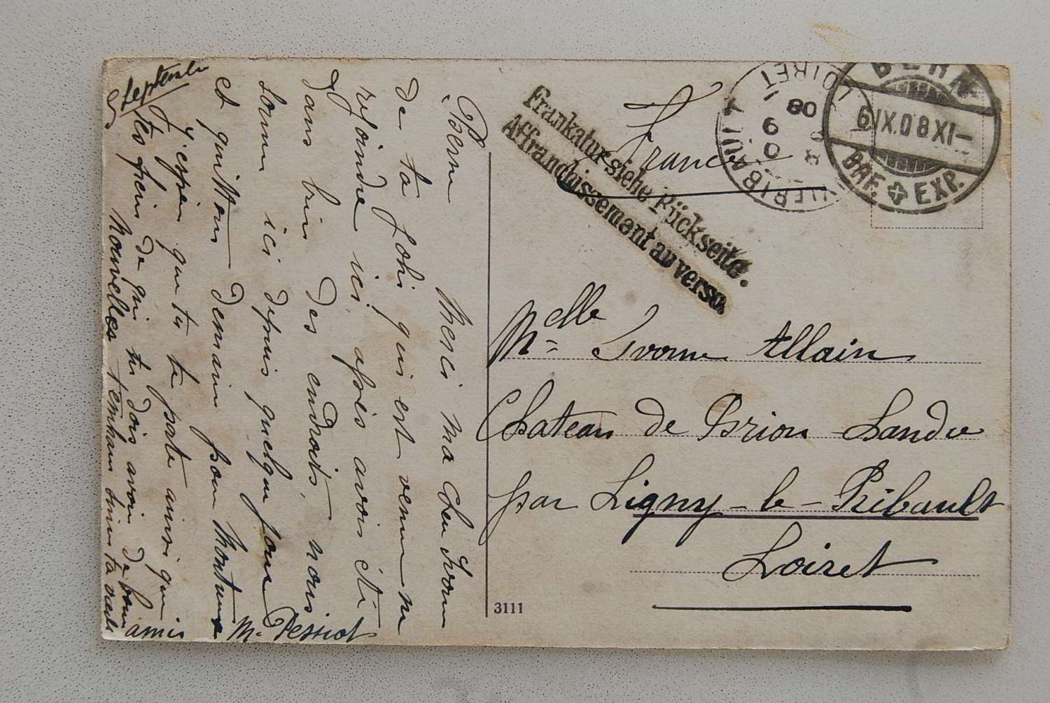 Cartoline postali: AK Bern, Kirchenfeldbrücke 1908 – Usato da Rüfenacht BE venduto da Toro06 1