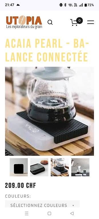 Laborzubehör: Balance Acaia pearl barista  – Gebraucht aus Versoix von C0sm0p0l1t4n 4