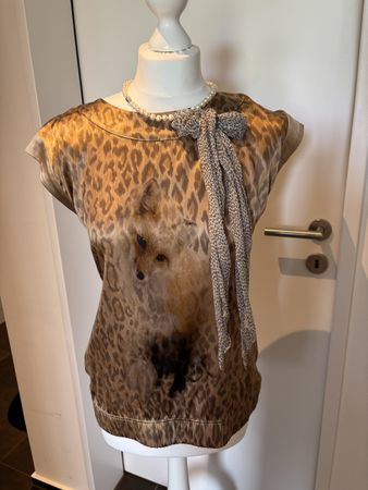 Marccain Shirt mit Fuchs Print Seide/Baumwolle, Gr. 38