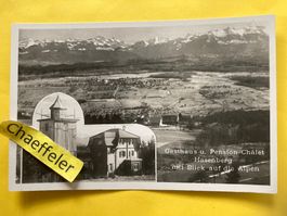 Gasthaus und Pension Châlet Hasenberg mit Blick auf die Alpe