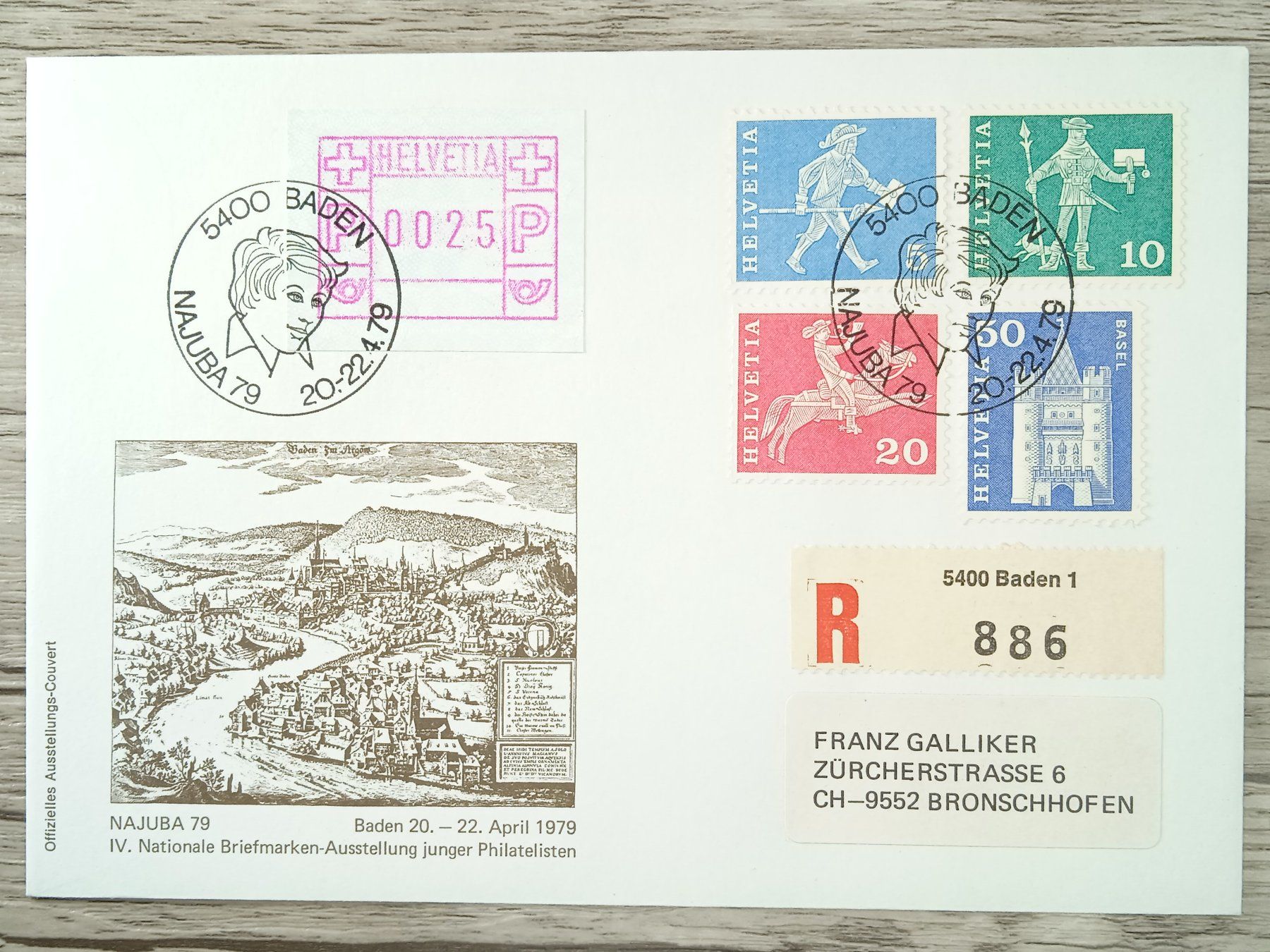 Tutti i francobolli: TR96 Enveloppe + Timbre Suisse 1979 – Usato da Cousset venduto da Patrick_Collections