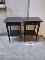 2 Nachttische, dunkelbraun, Holz