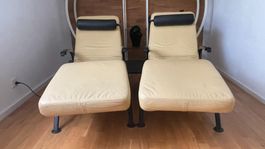 Lounge-Sessel, 2 Stk. Leder und Elektrisch