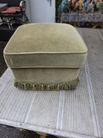 Retro-Charme: Vintage Pouf / Fussshocker, Grün, Top Zustand!