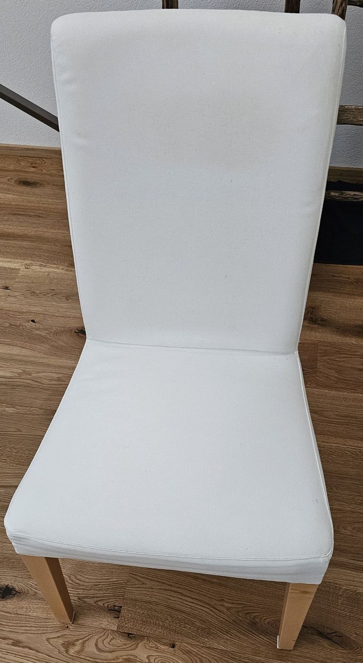 Chaises: Ess- oder Wohnzimmerstuhl Stoffüberzug weiss, waschbar – D'occasion à Giswil par Kubauz