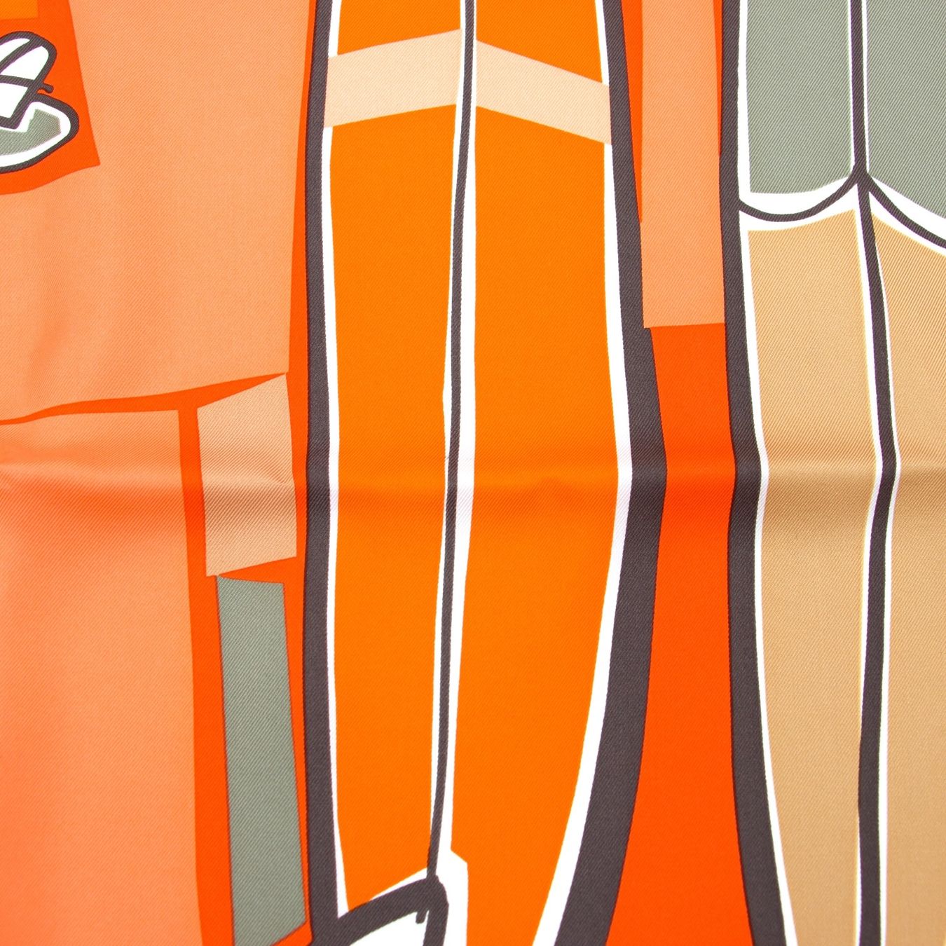 Hermès Foulard & Sciarpe: Hermès Carré " Sea, surf & fun" orange – Usato da Binningen venduto da Designerlabels 8