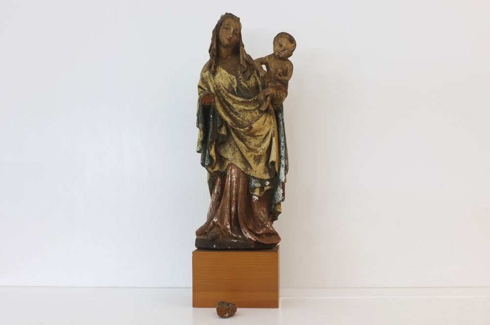 Madonna keramiek beeld Italy vintage Maria beeld | Landzicht Houtsberg