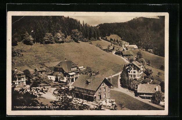 Cartoline postali: Heiligenschwendi b. Thun, Blick auf die  – Usato da Berlin venduto da bartko-reher