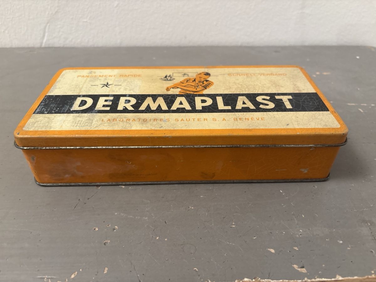 Dosen: Dermaplast alte Blechdose – Gebraucht aus Basel von magnummarine 1