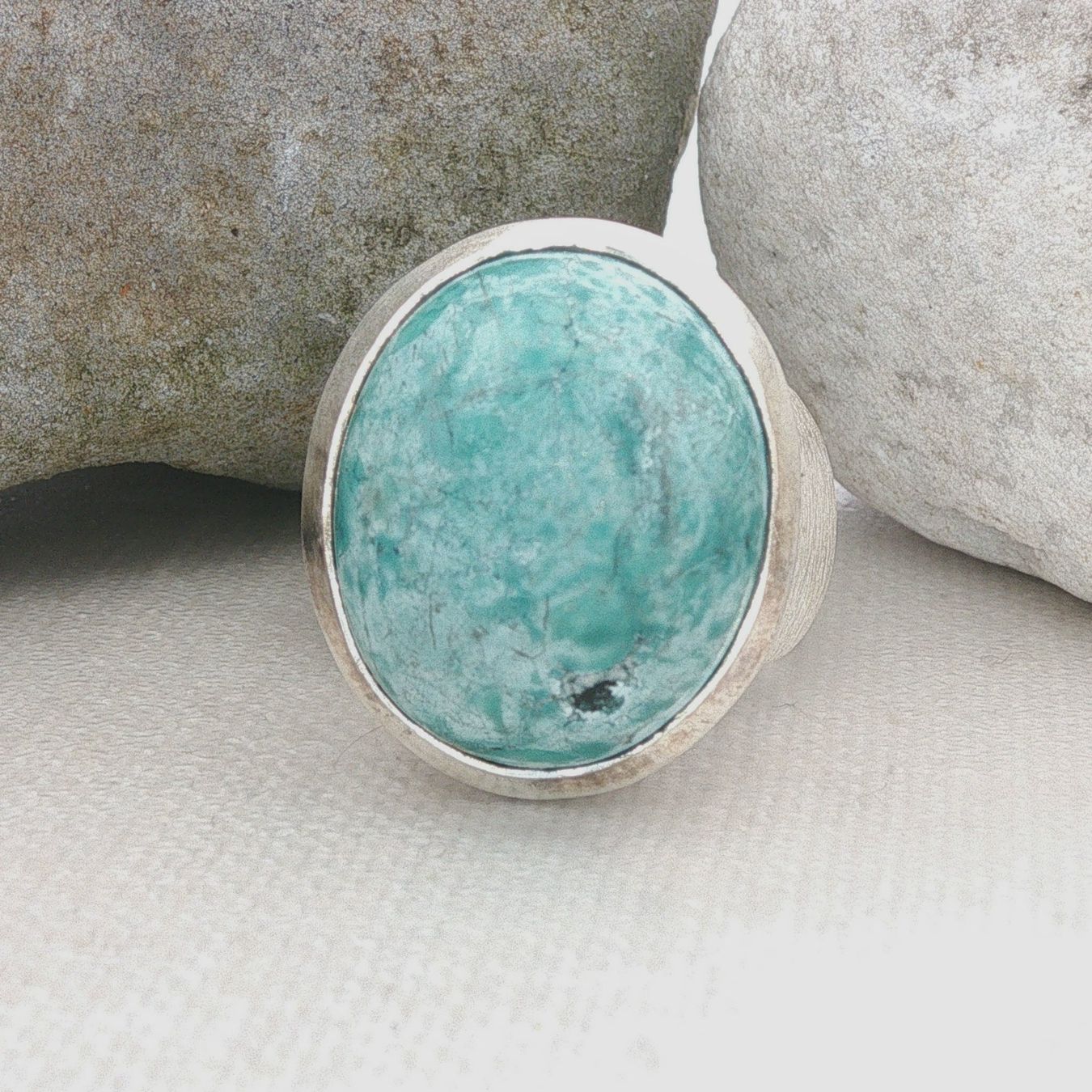 Olga Ribler Anelli: Unikate Silber Ring 925 mit Türkise Grösse 52 – Nuovo (secondo la descrizione) da Luzern venduto da Schmuckoutlet 3