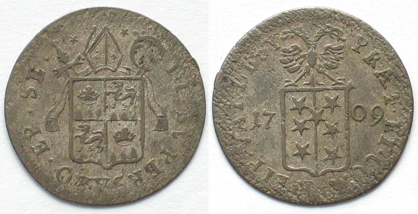 Alle Münzen: Bistum SITTEN Batzen 1709 Billon vz+! – Gebraucht aus Riehen von sesambestcoins2004