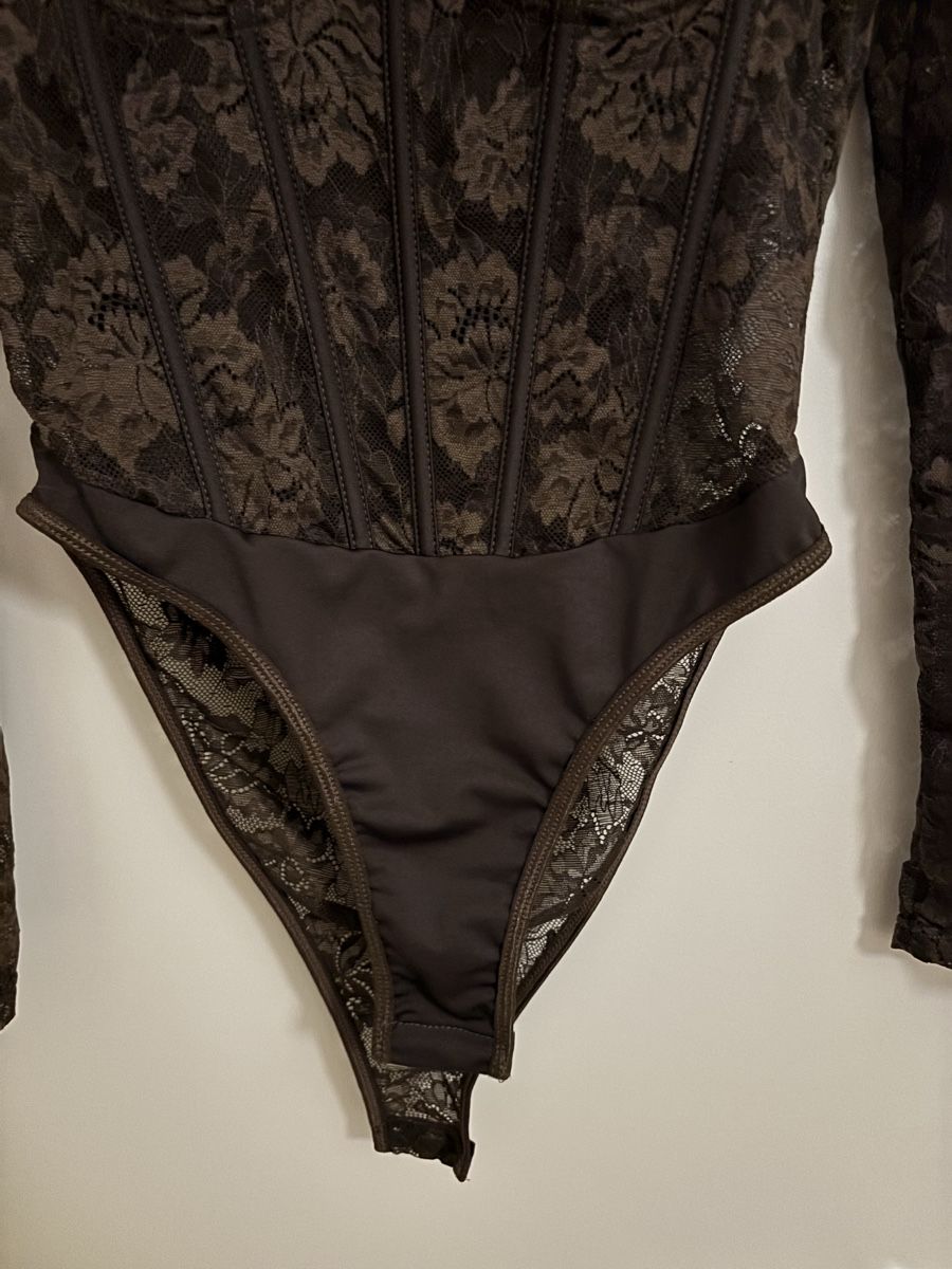 Top: Sexy Spitzen-Body, braun, Gr. M – Nuovo (secondo la descrizione) da Arbon venduto da Viktoriaa 2