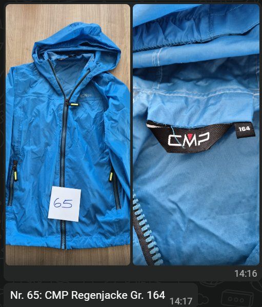 CMP Vestes & Manteaux: Regenjacke CMP Kinder Gr. 164 – D'occasion à Schötz par Nico040 2