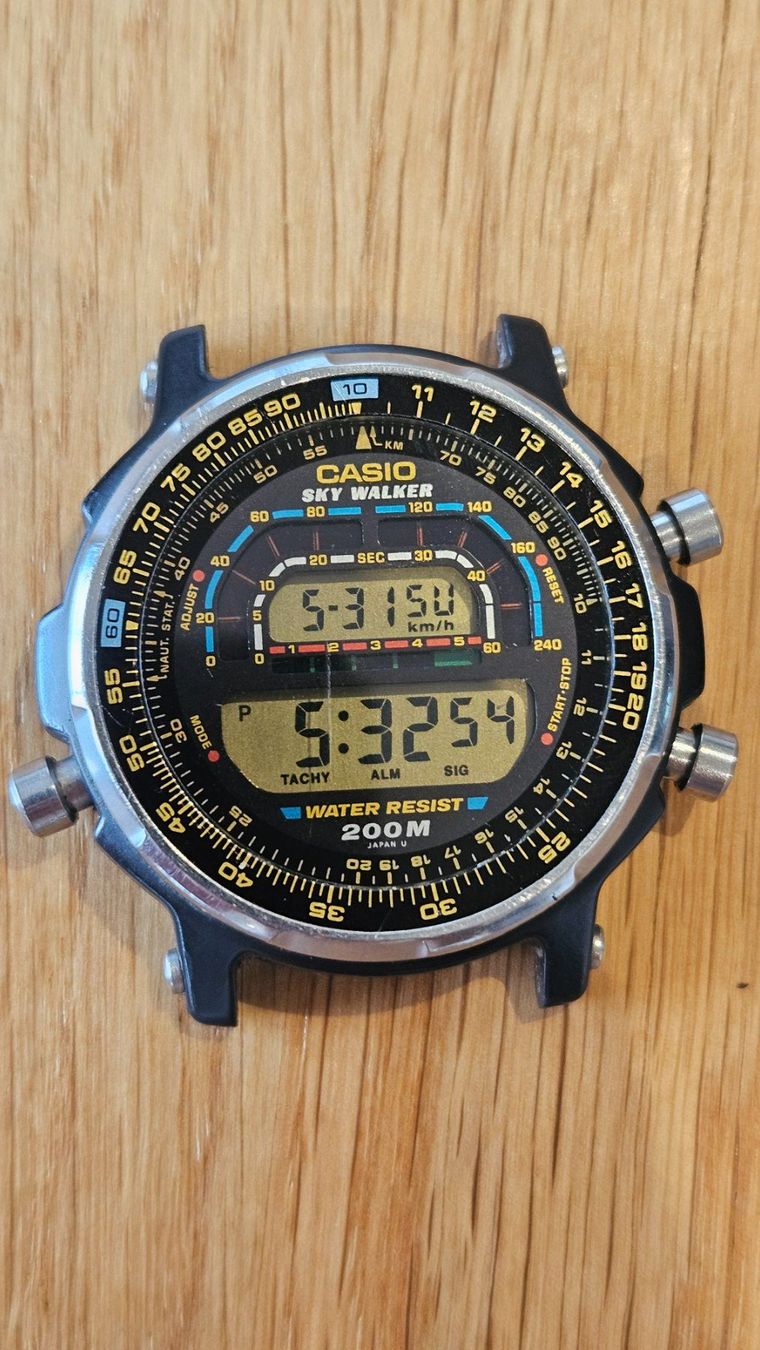 Casio Orologi: Casio Sky Walker /  Jg.1990 / 200M Wasserdicht mit Anleitung – Usato da Oberrohrdorf venduto da Mex01