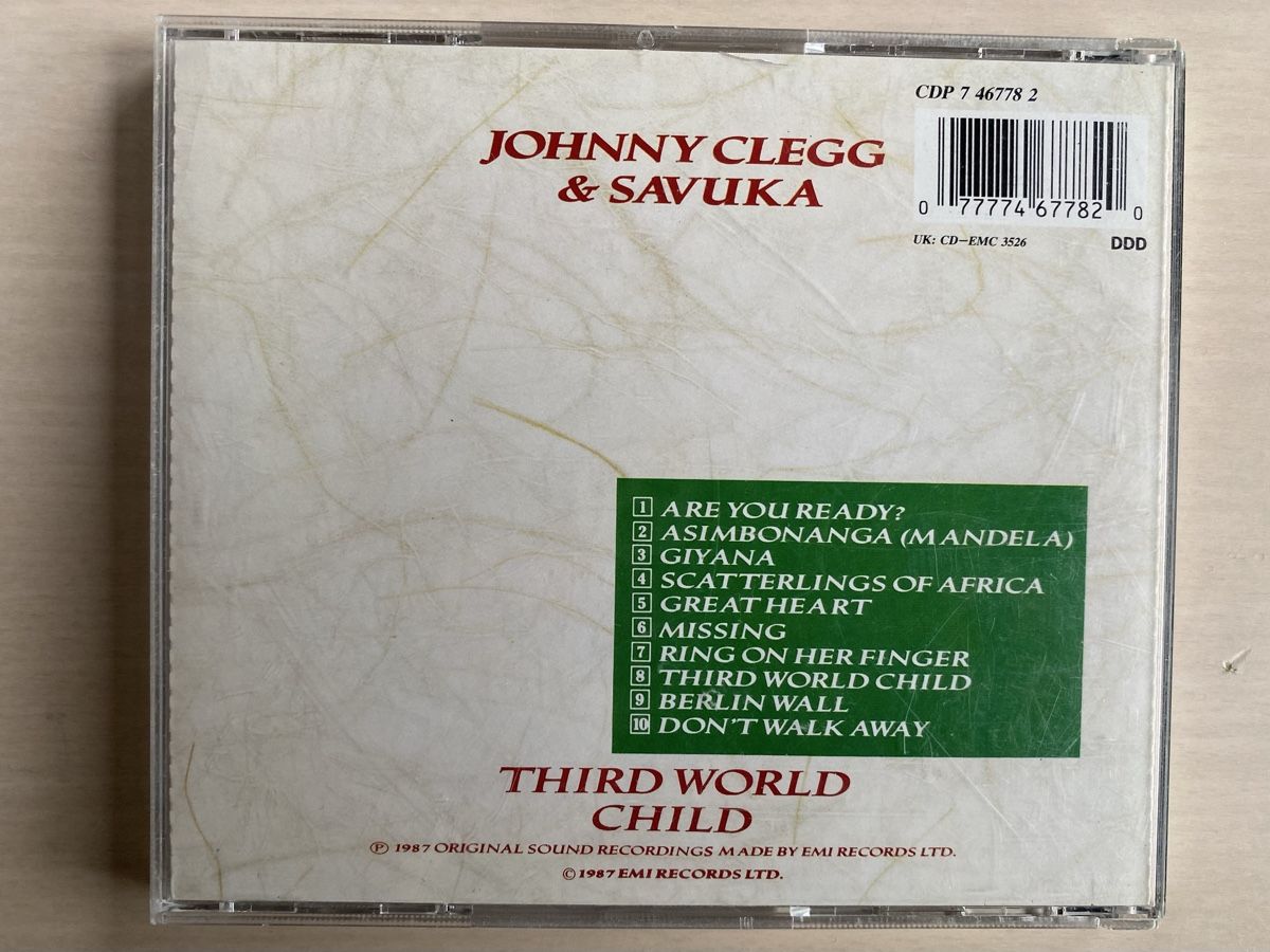 CDs: CD Johnny Clegg & Savuka Third World Child – Gebraucht aus Oberried Brienz von Chyara 1