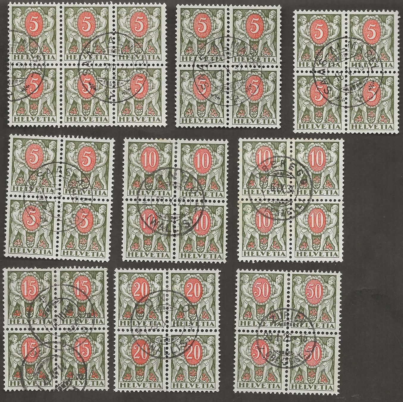 Tous les timbres: Schweiz Viererblock Portomarke – D'occasion à Au ZH par xelagreb01 1