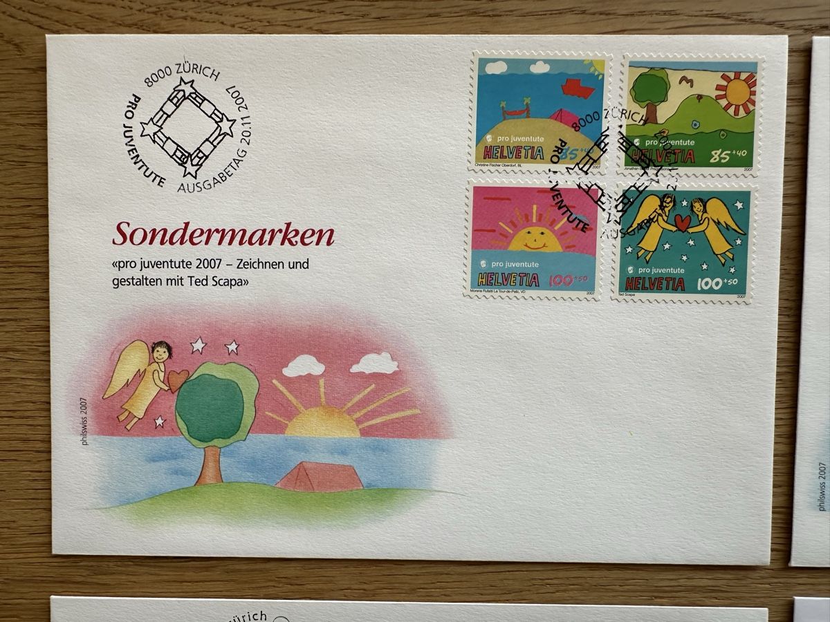 Tous les timbres: Schweiz - 4 illustrierte FDC 2007 – D'occasion à Schmitten / FR par Samsara169 1
