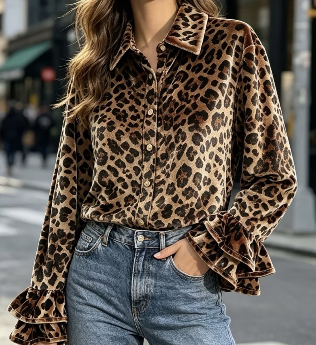 Camicette: Glamour Camicia Velluto Leopardato-tgL- nuova – Nuovo e nell'imballaggio originale da Gordevio venduto da LanaZimm 6