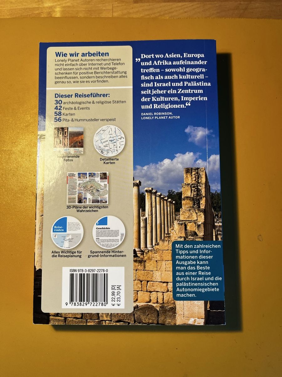 Libri: Lonely Planet Israel Palestina – Usato da Zürich venduto da torokbalint84 1