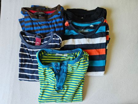 Shirts Langarm Set 5 Stück ca. 104 / 110