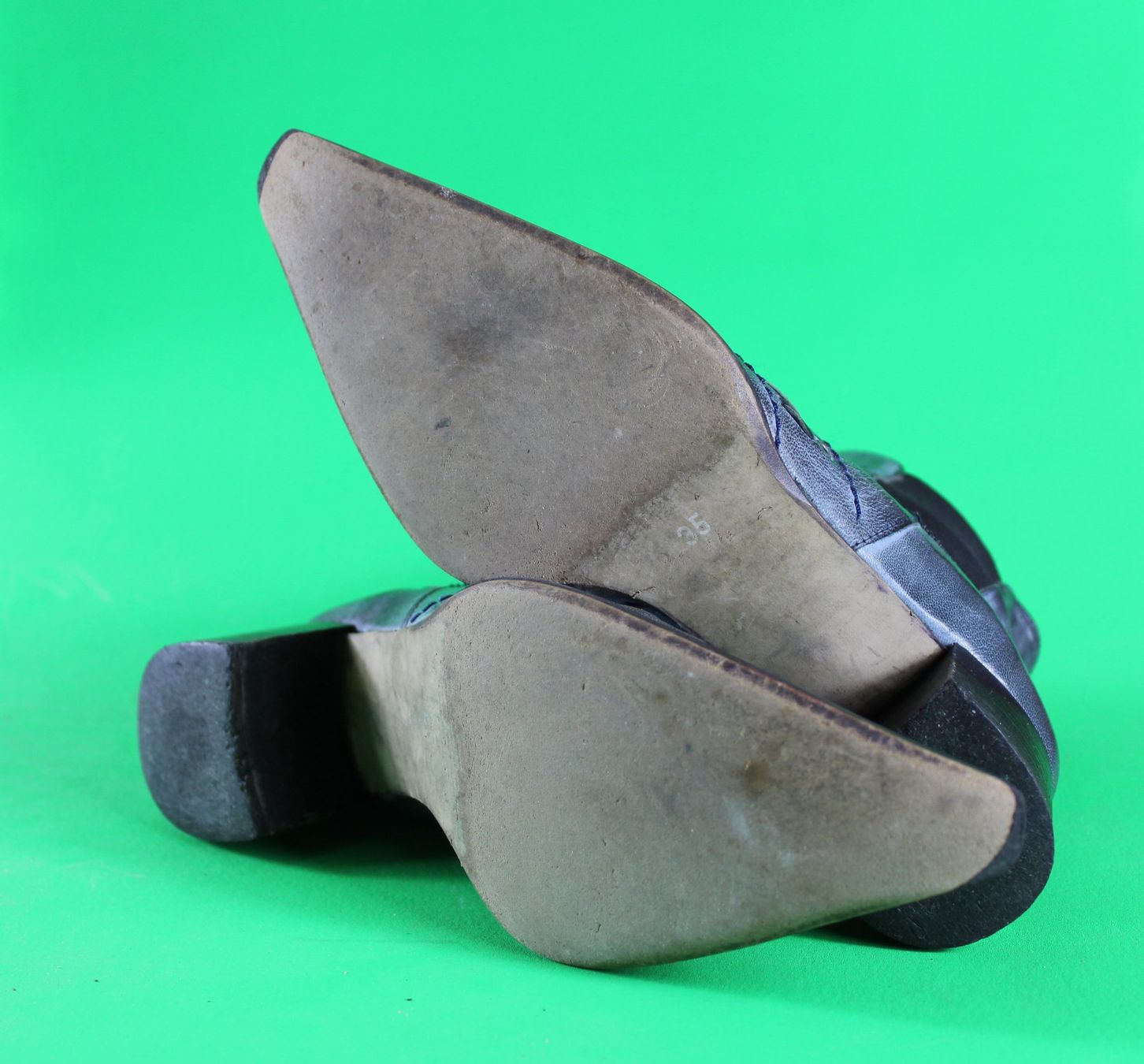 Damenschuhe: 35 -- Stiefeletten blau/grau   Ackermann  . Gebraucht – Gebraucht aus Wichtrach von NBischoff 2