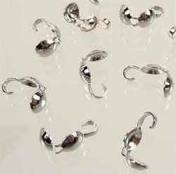 Perlen (unechte): 5 Quetschkalotten Edelstahl 8x4mm – Neu (gemäss Beschreibung) aus Alpnachstad von perlengaby
