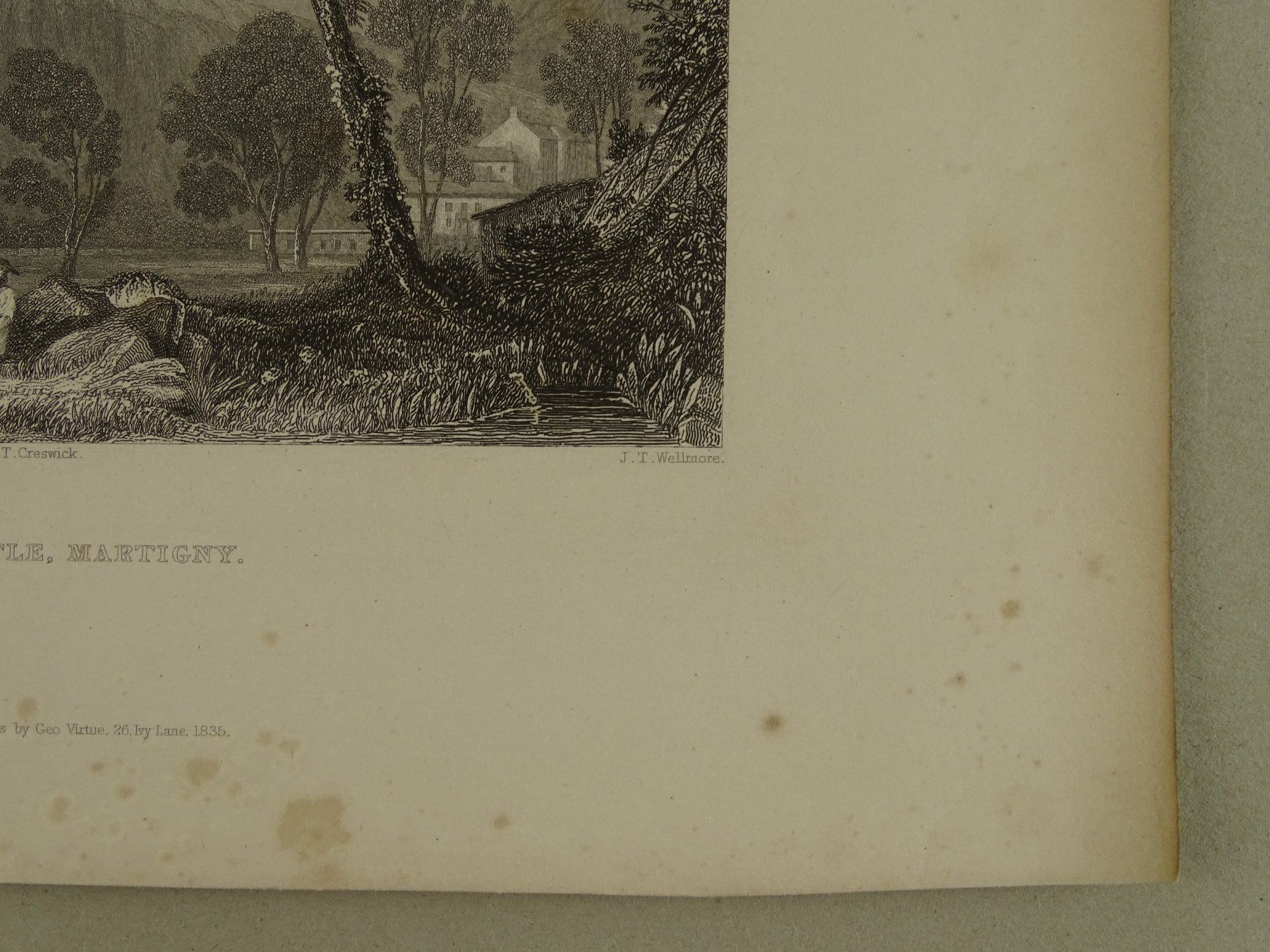 Incisioni: MARTIGNY LA BATIA, STAHLSTICH NACH BARTLETT 1836 – Usato da Grüningen venduto da Kartensammler 5