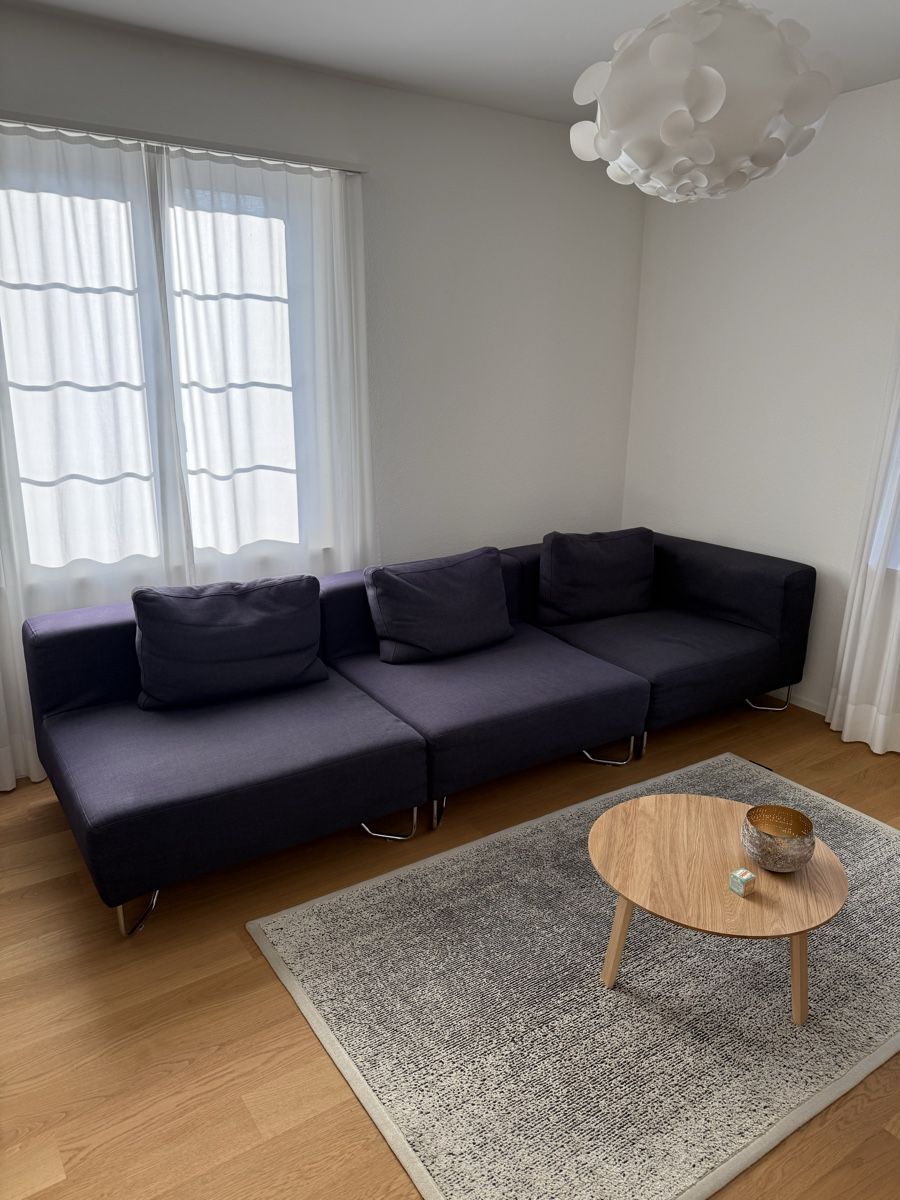 Divani: Softline modulareres Sofa mit Chrom Metallfüssen – Usato da Langenthal venduto da Decoder 1