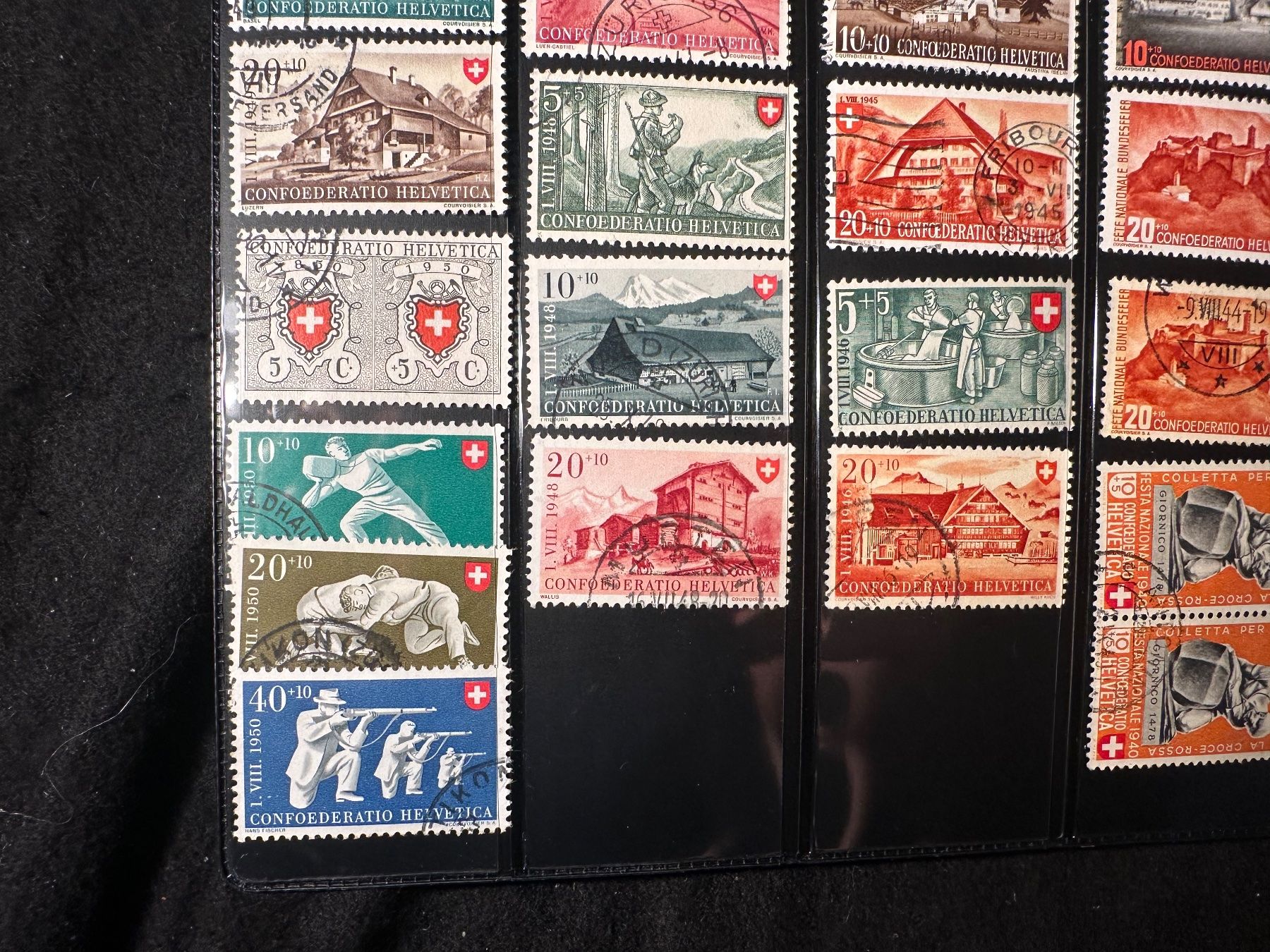 Tutti i francobolli: Pro Patria Sammlung ab 1936 Altschweiz +++ – Usato da Stettfurt venduto da 2442 1