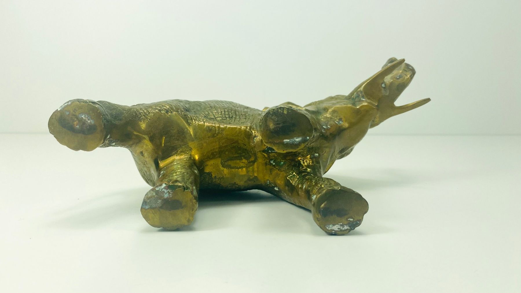 Figuren: Elefantenfigur mit erhobenem Rüssel - Messing -Glücksbringer – Gebraucht aus Zürich von Arche_Brockenhaus 6