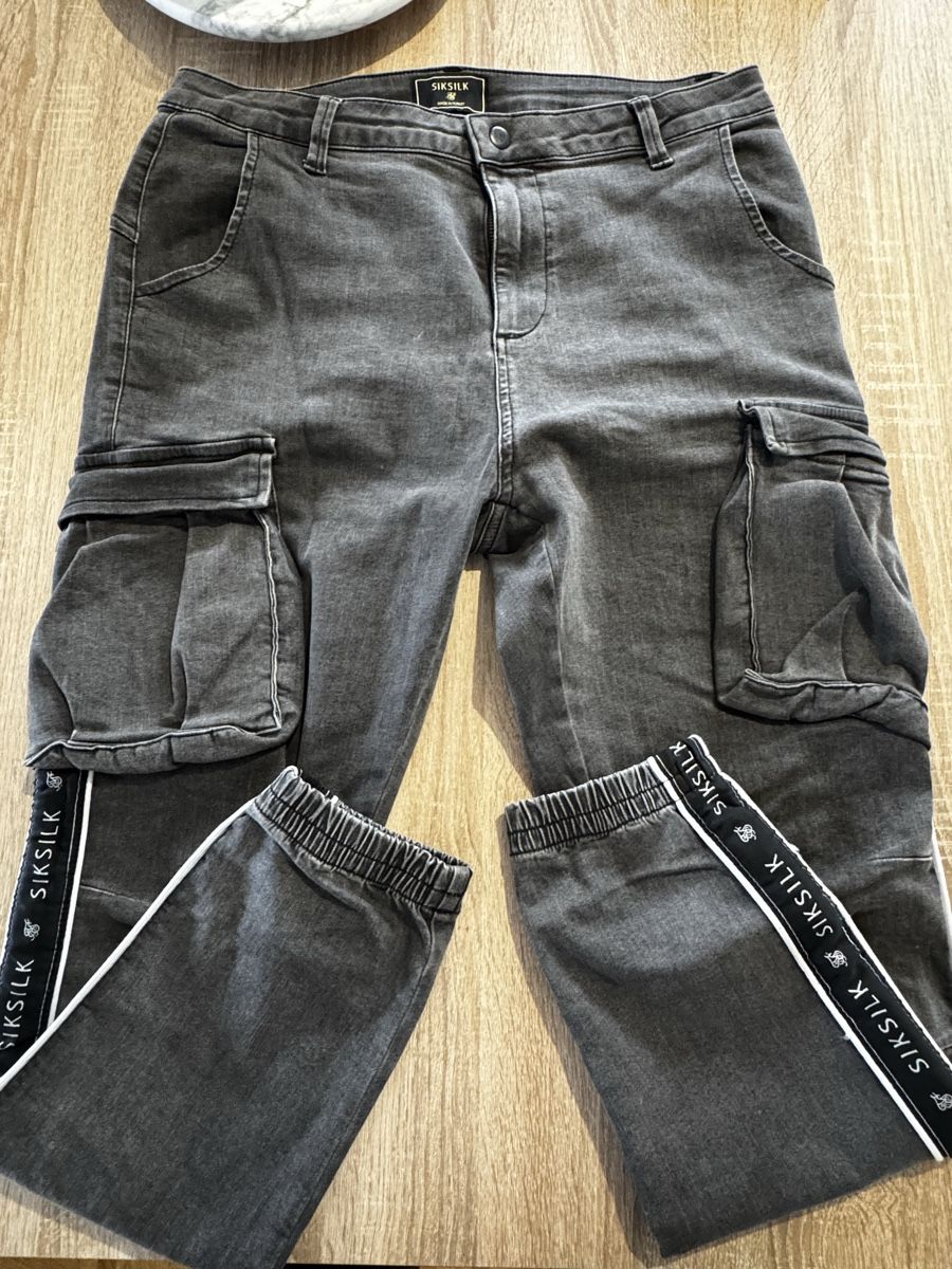 Siksilk Jeans: Jeans Cargo Gris SikSilk L – Usato da Vevey venduto da Eiden77 1
