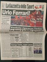 "LA GAZZETTA DELLO SPORT" SCHUMI SIEG IN MONZA 1998
